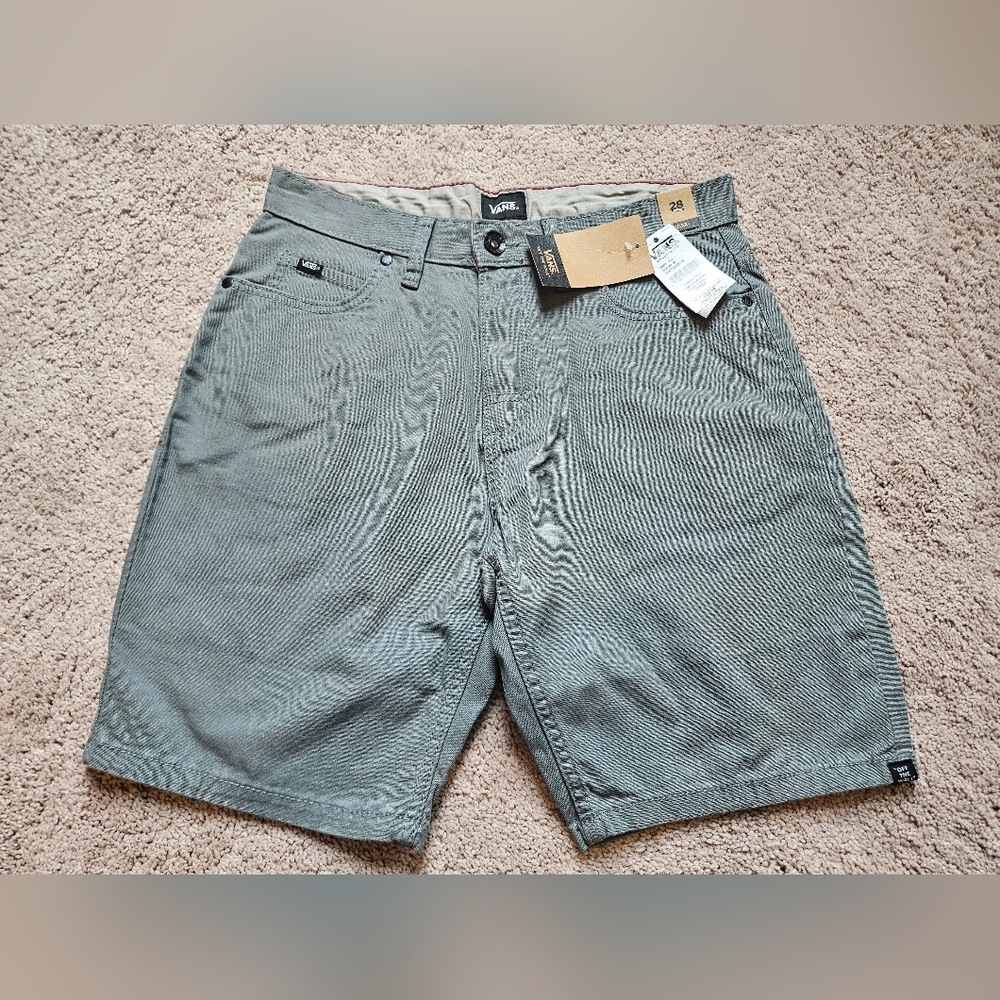 Vans Roy 5 Pocket Shorts Sz 28 Reg Quiet Shade Grey VN000AZSSQI Men’s NWT - Picture 2 of 7